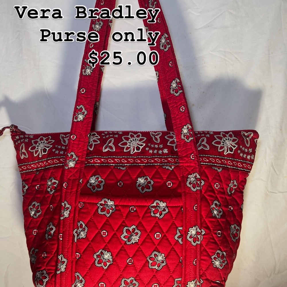 Vera Bradley Red and White Floral Tote